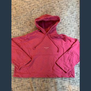 Acne Studios Joghy cropped cotton hoodie in pink, size XXS
